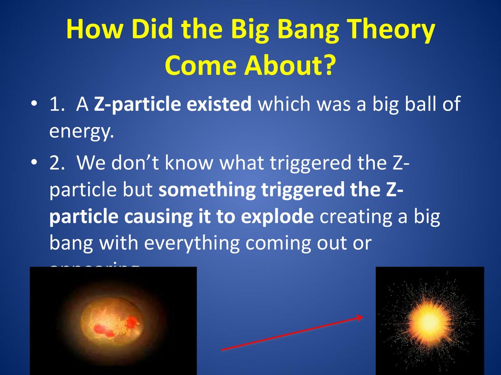 what triggered the big bang