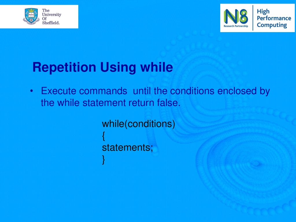 Repetition Using while