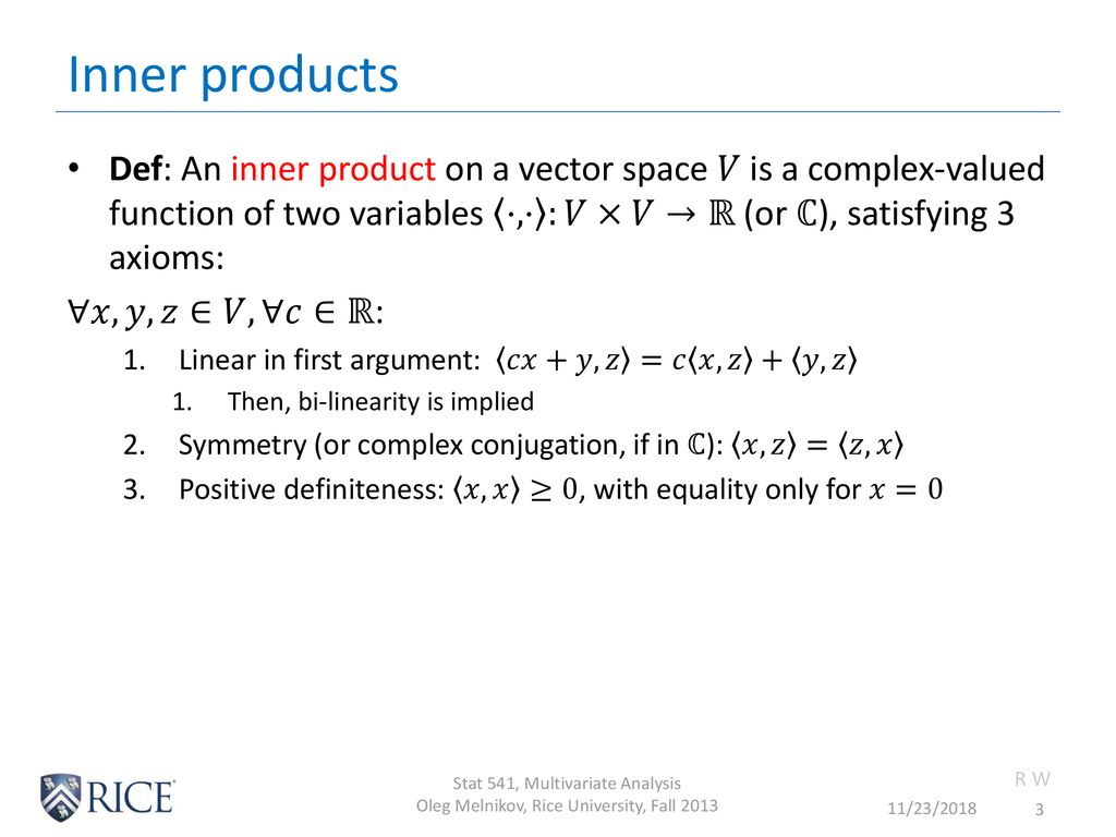 Kernels In Multivariate Analysis Ppt Download