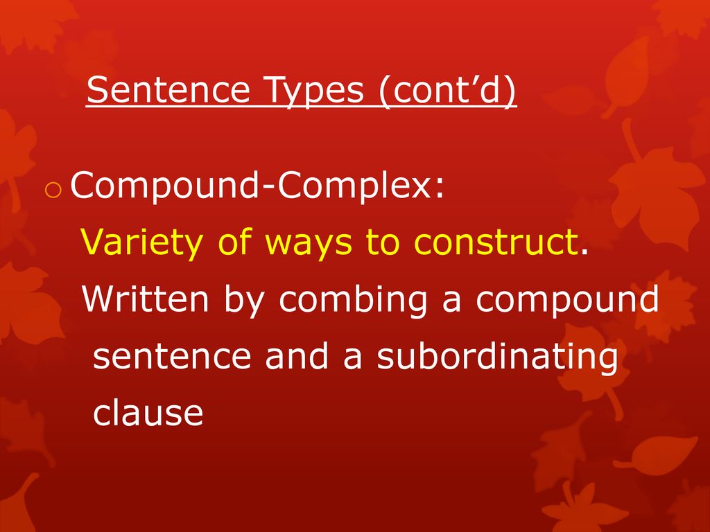 Sentence Variety Basics - ppt download