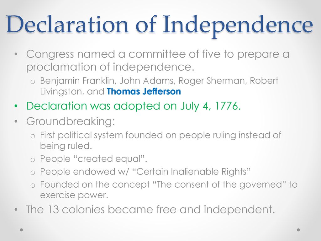 The Coming of Independence - ppt download