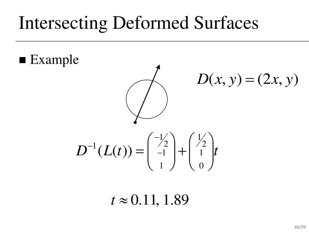 Intersecting Deformed Surfaces