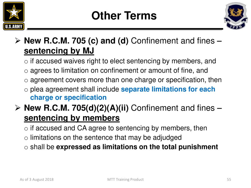 MILITARY JUSTICE ACT OF 2016 Forums Findings and Sentencing ppt