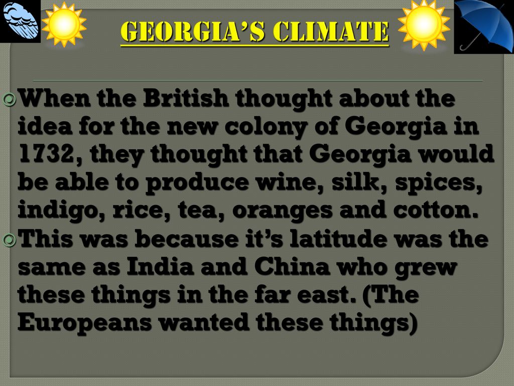 Georgia’s Climate