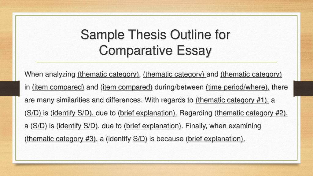 comparative thesis sample