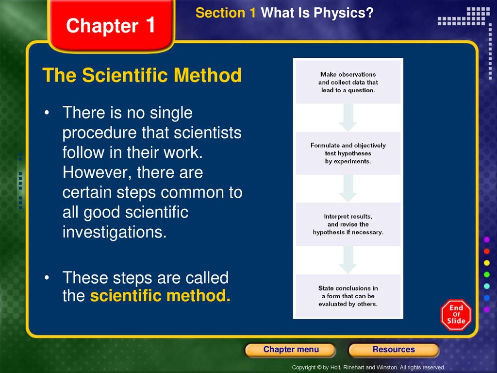Chapter 1 The Scientific Method