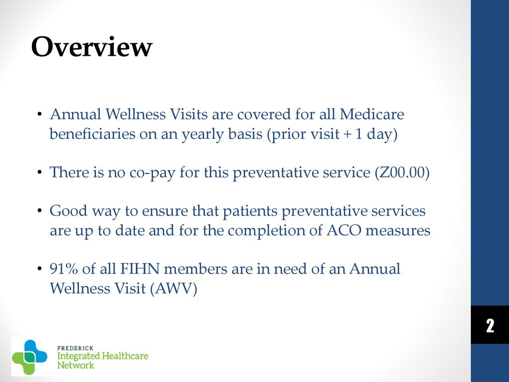 Medicare Annual Wellness Visits Ppt Download