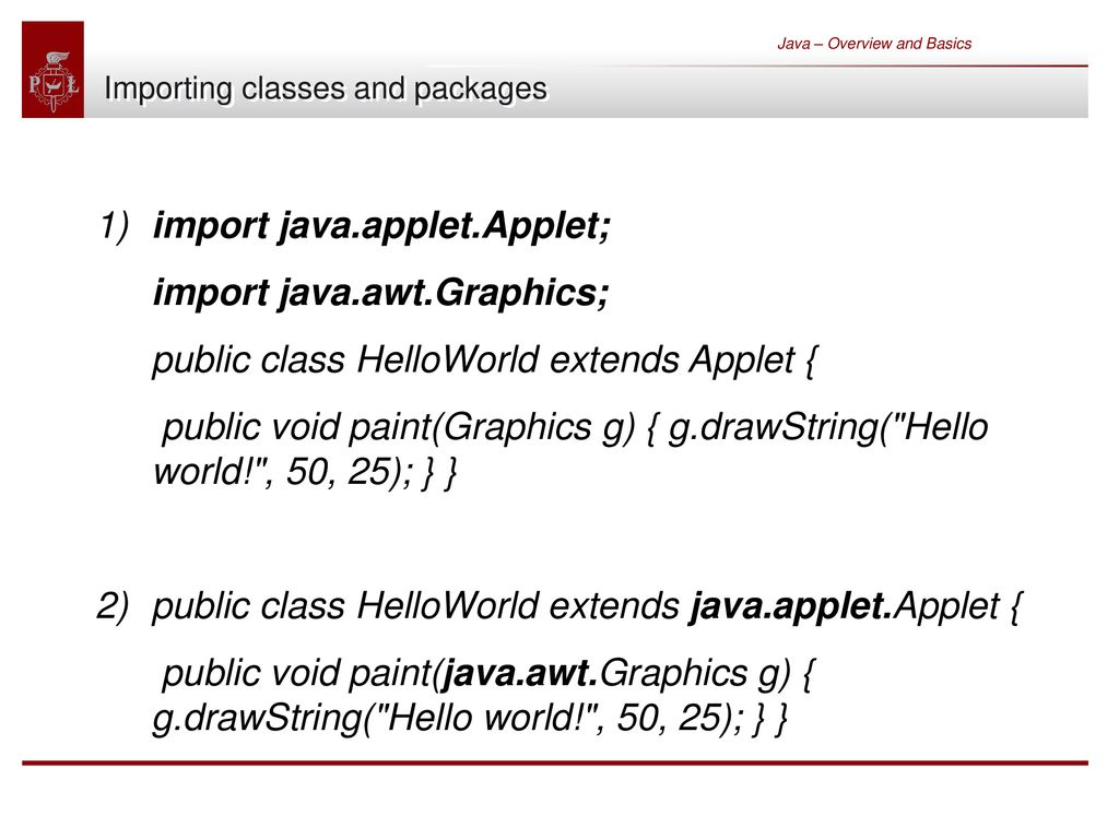 „Java – overview and basics” - ppt download