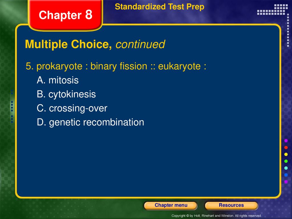 Multiple Choice, continued