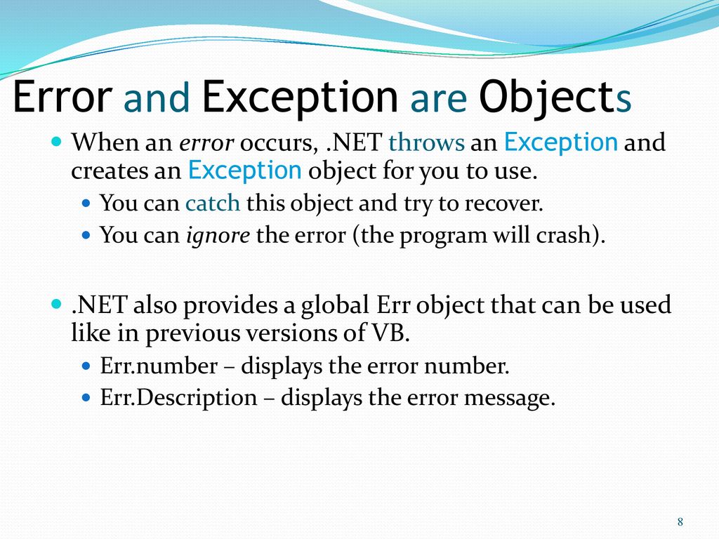 Exceptions & Error Handling - ppt download