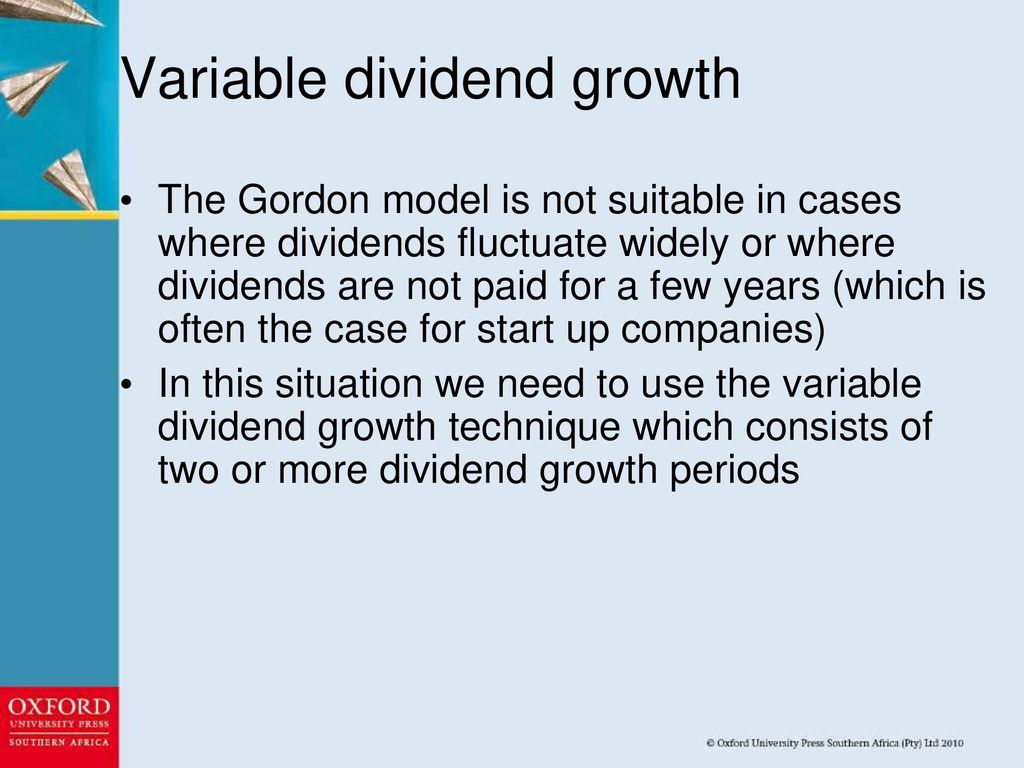 Variable dividend growth