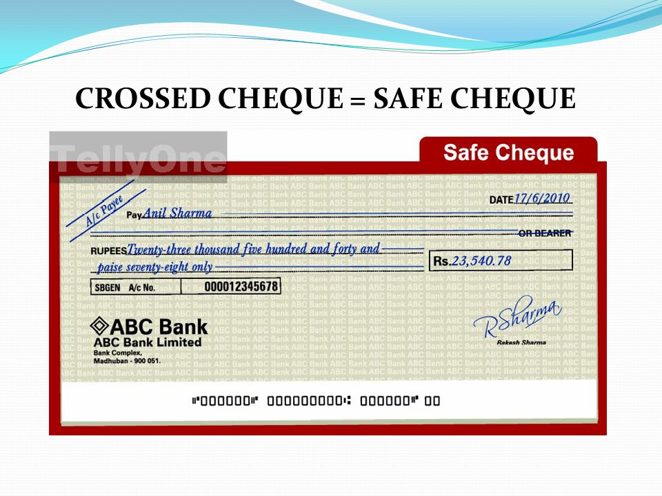 what is cross cheque