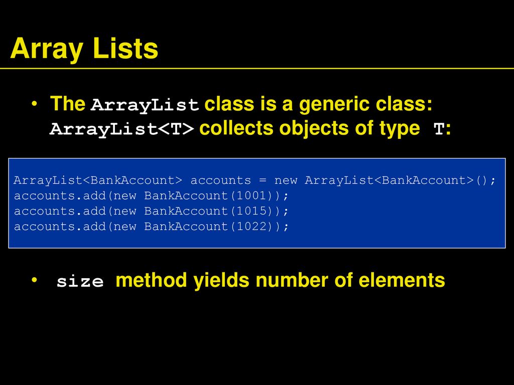 Chapter 8 Arrays and Array Lists - ppt download