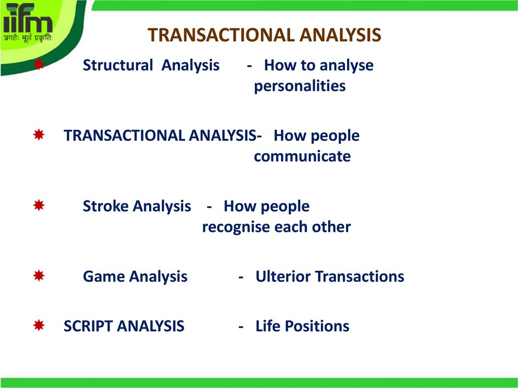 life positions in transactional analysis
