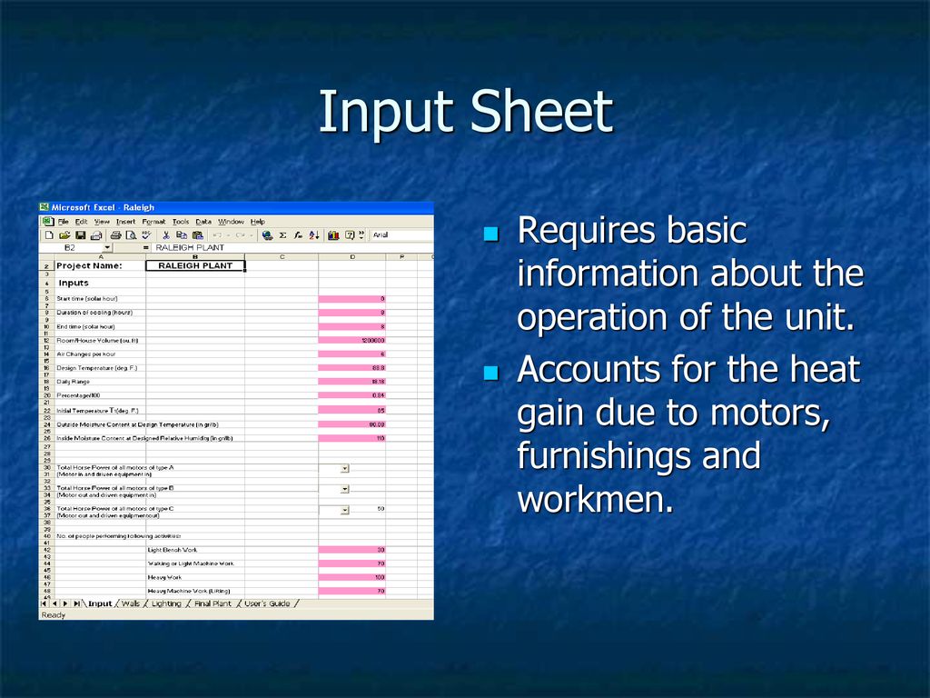 Hybrid HVAC System Design Spreadsheet - ppt download