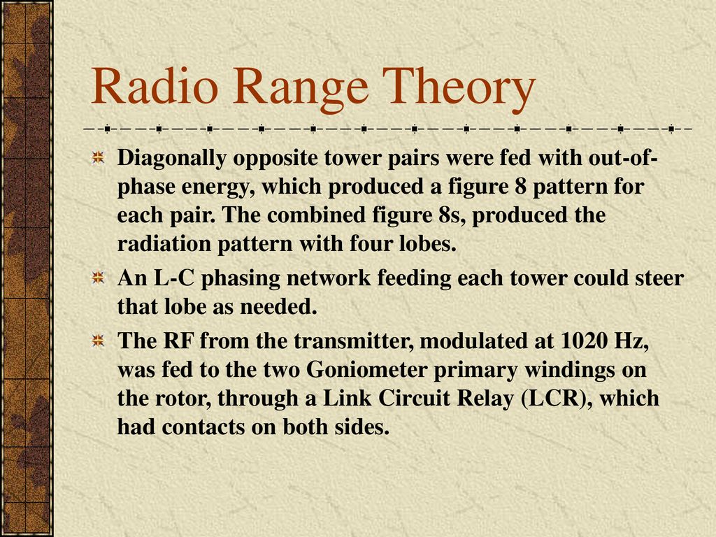 Radio Range Theory