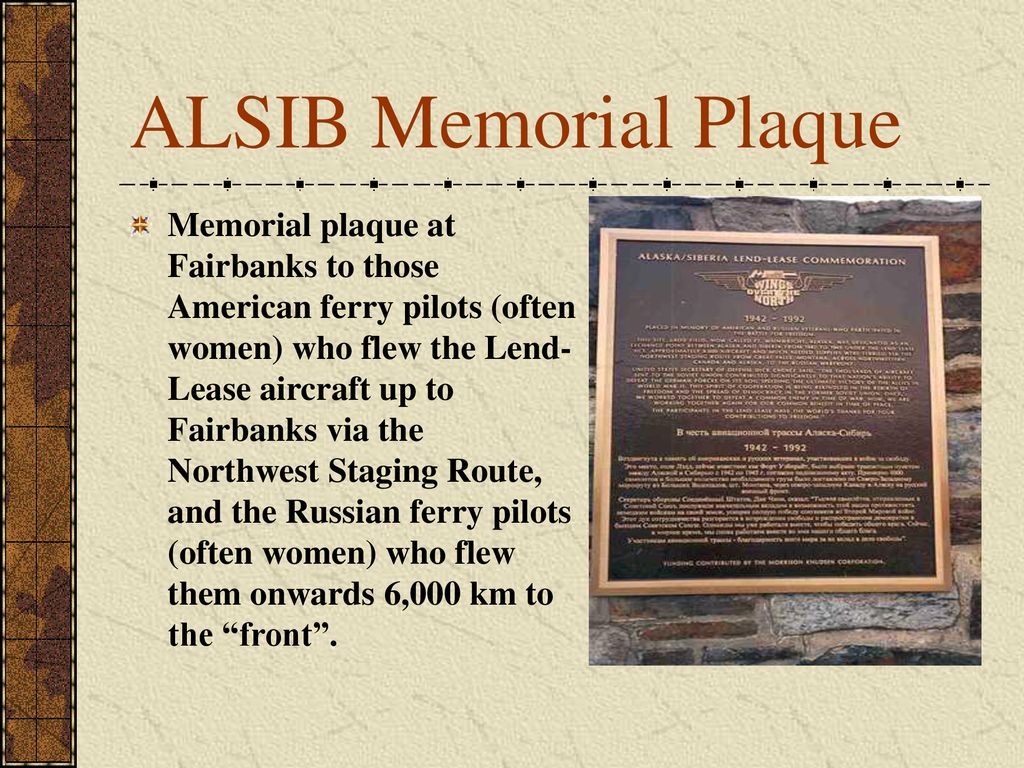ALSIB Memorial Plaque