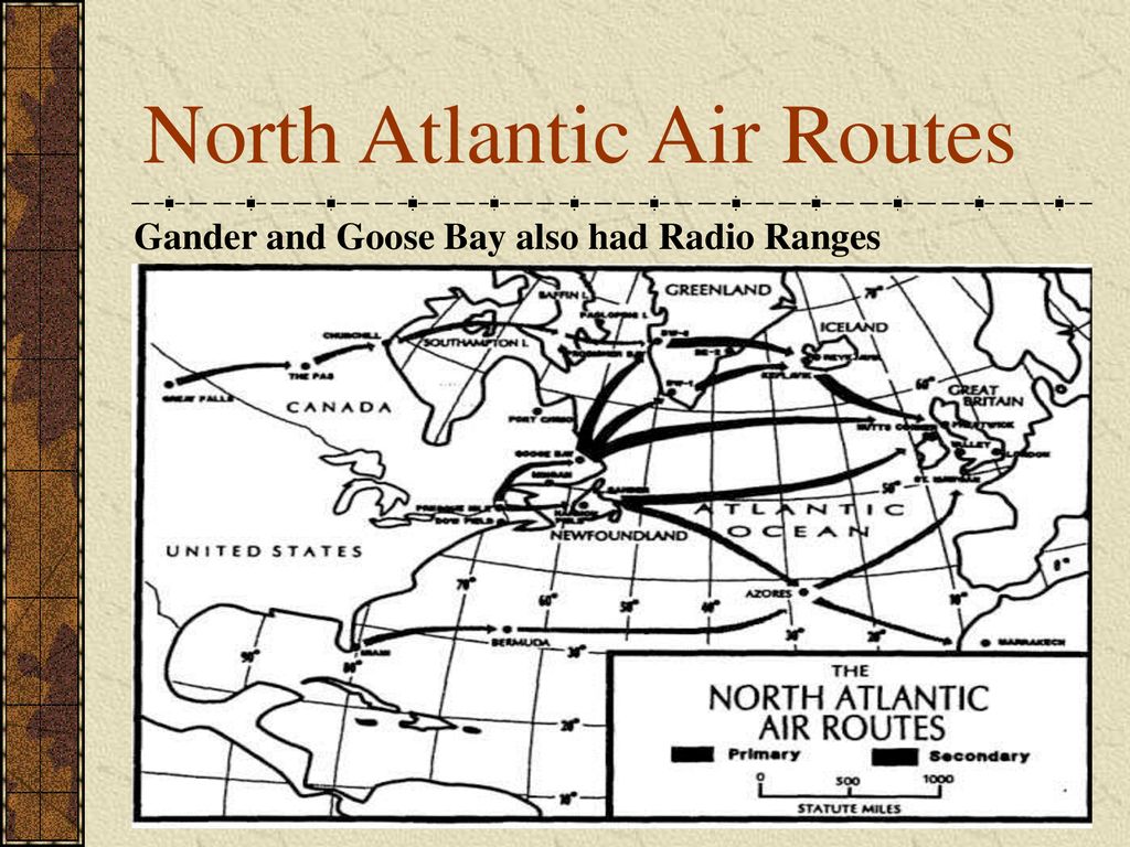 North Atlantic Air Routes