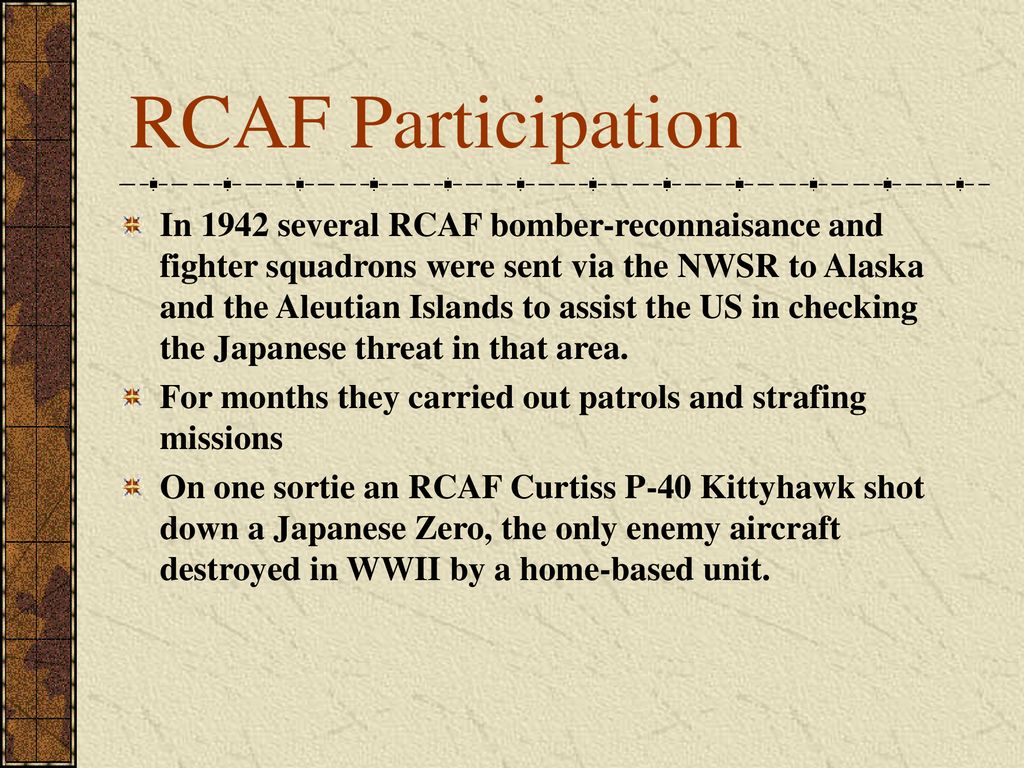 RCAF Participation
