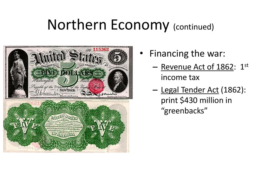 Civil War Homefront North And South Ppt Download   Northern Economy (continued) 