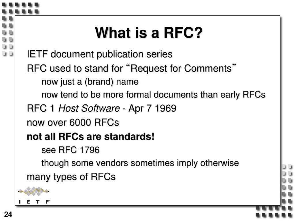 IETF Structure and Internet Standards Process - ppt download