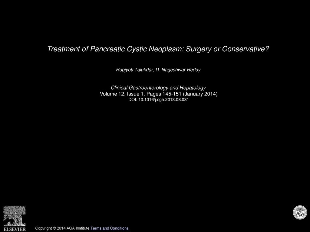 Treatment of Pancreatic Cystic Neoplasm: Surgery or Conservative