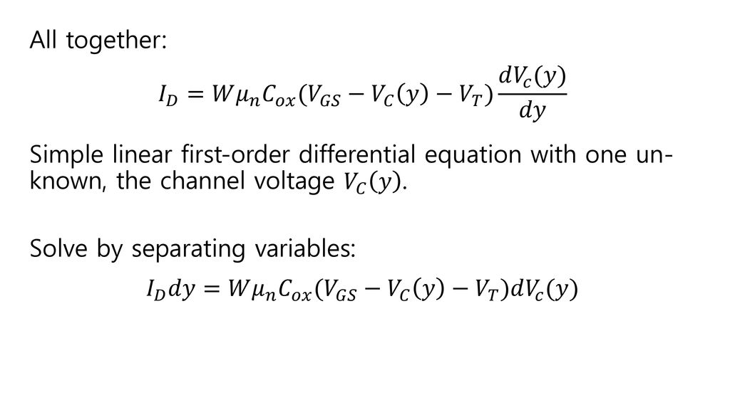 The Mosfet I Mosfet I V Characteristics Ppt Download