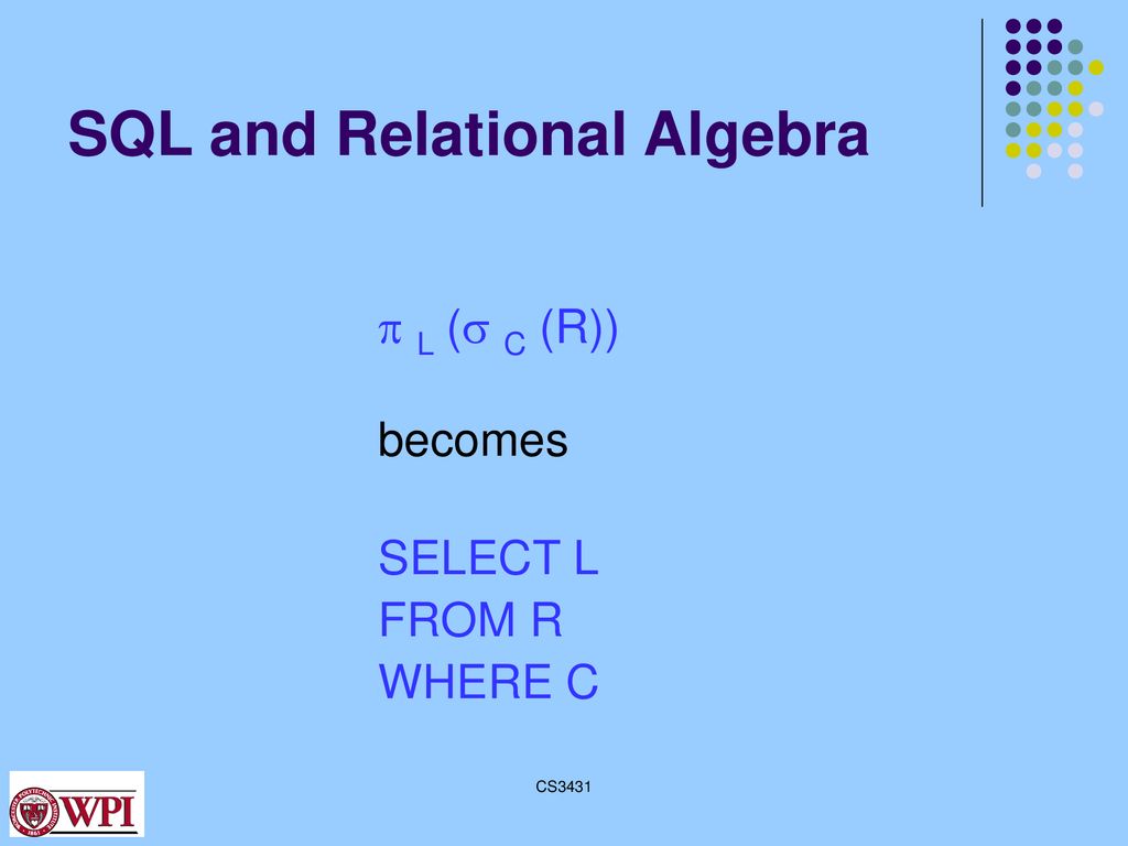 Sql query language cs ppt download