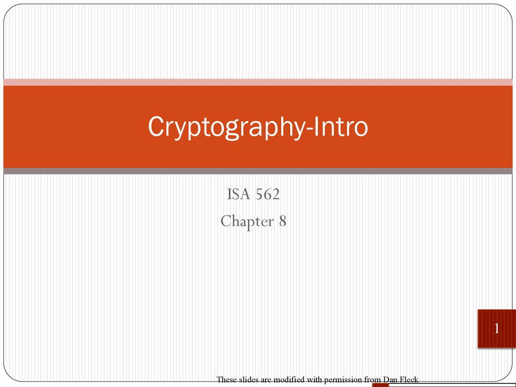 Chapter 8: Basic Cryptography - Ppt Download