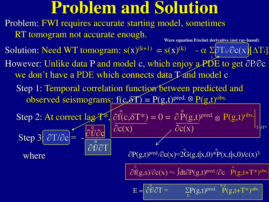 Wave Equation Traveltime Inversion Ppt Download