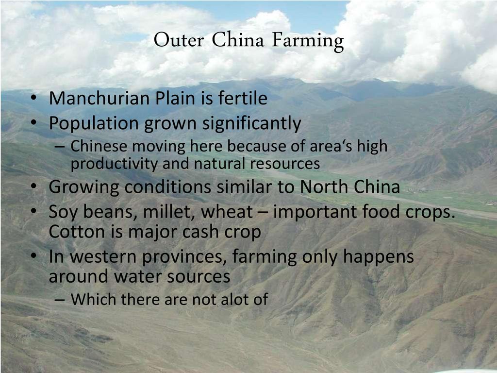 Outer China Farming Manchurian Plain is fertile