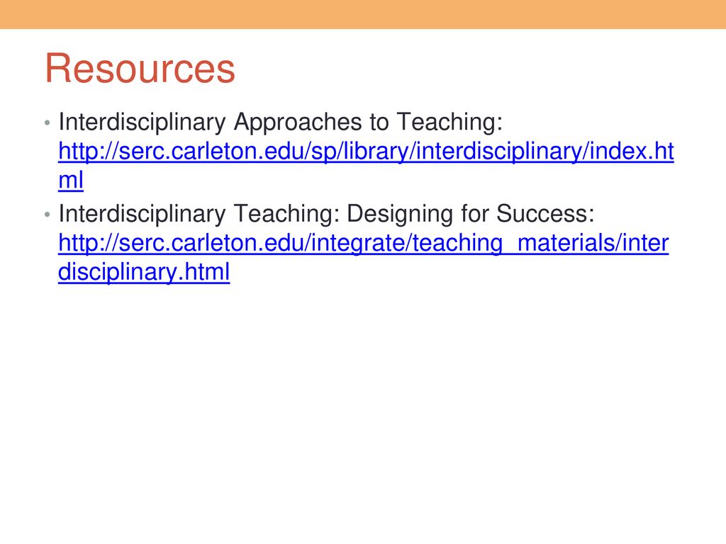 INTERDISCIPLINARY & TEAM TAUGHT COURSES - ppt download