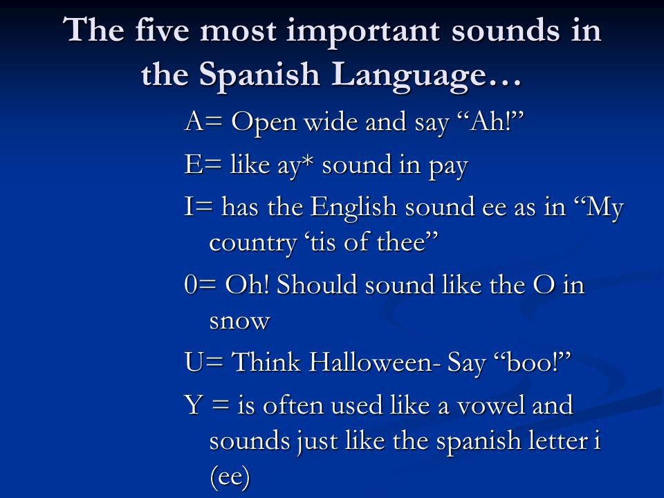 The five most important sounds in the Spanish Language…