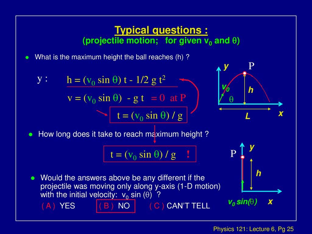 Physics 121 Sections 9 10 11 And 12 Lecture 6 Ppt Download