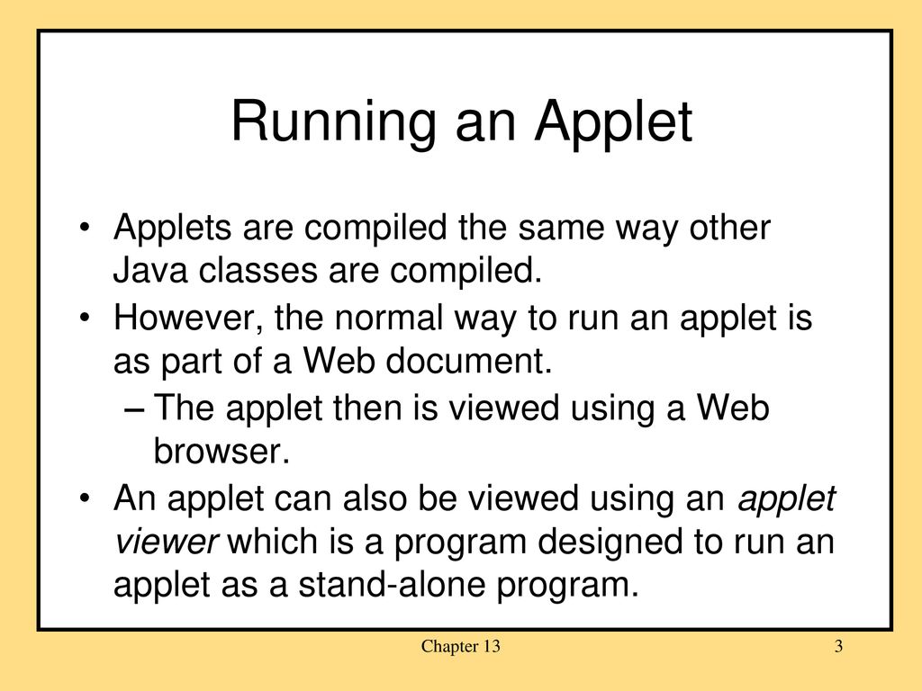 Applets and html chapter ppt download