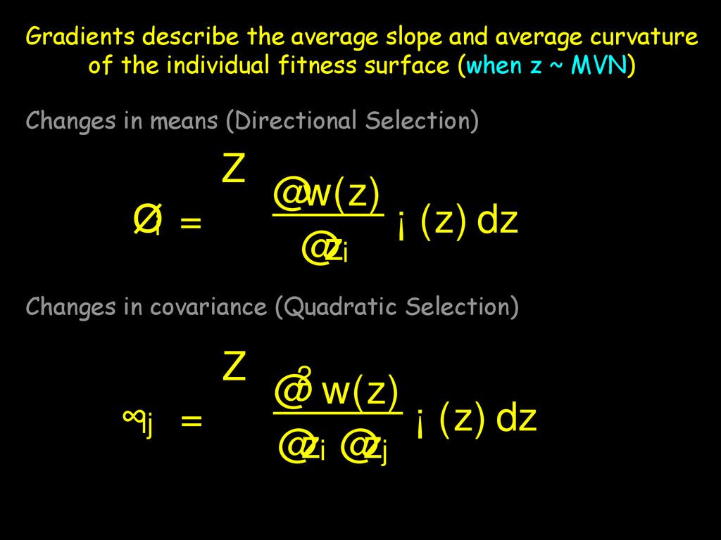 Measuring Multivariate Selection Ppt Download