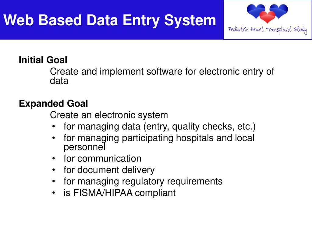 Web Based Data Entry System