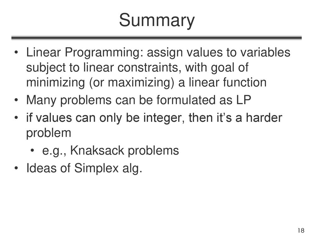 Linear Programming CISC4080, Computer Algorithms CIS, Fordham Univ ...