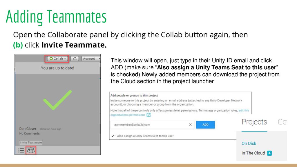 Unity Team Project Topics 1 Unity Collaborate Ppt Download
