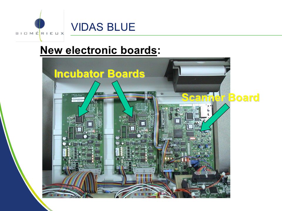 VIDAS BLUE New electronic boards: Incubator Boards Scanner Board