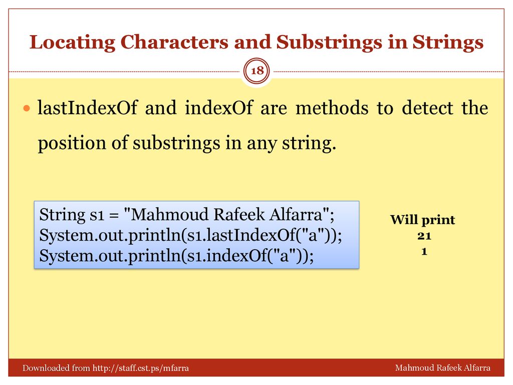 Part a: Fundamentals & Class String - ppt download