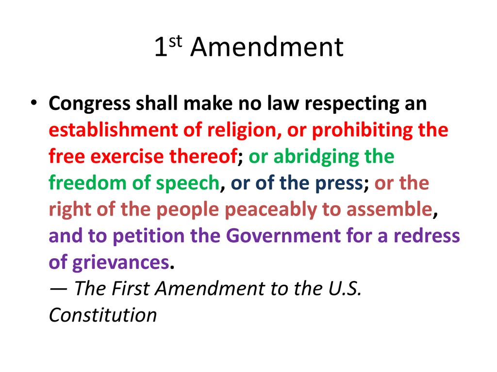 The First Amendment!. - ppt download