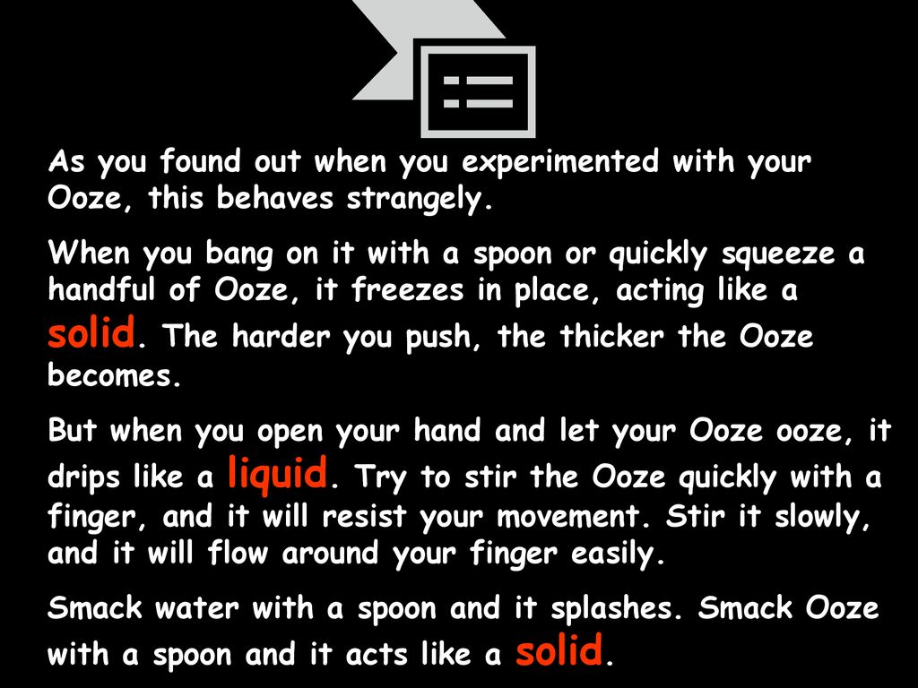 Oobleck liquid solid ppt download