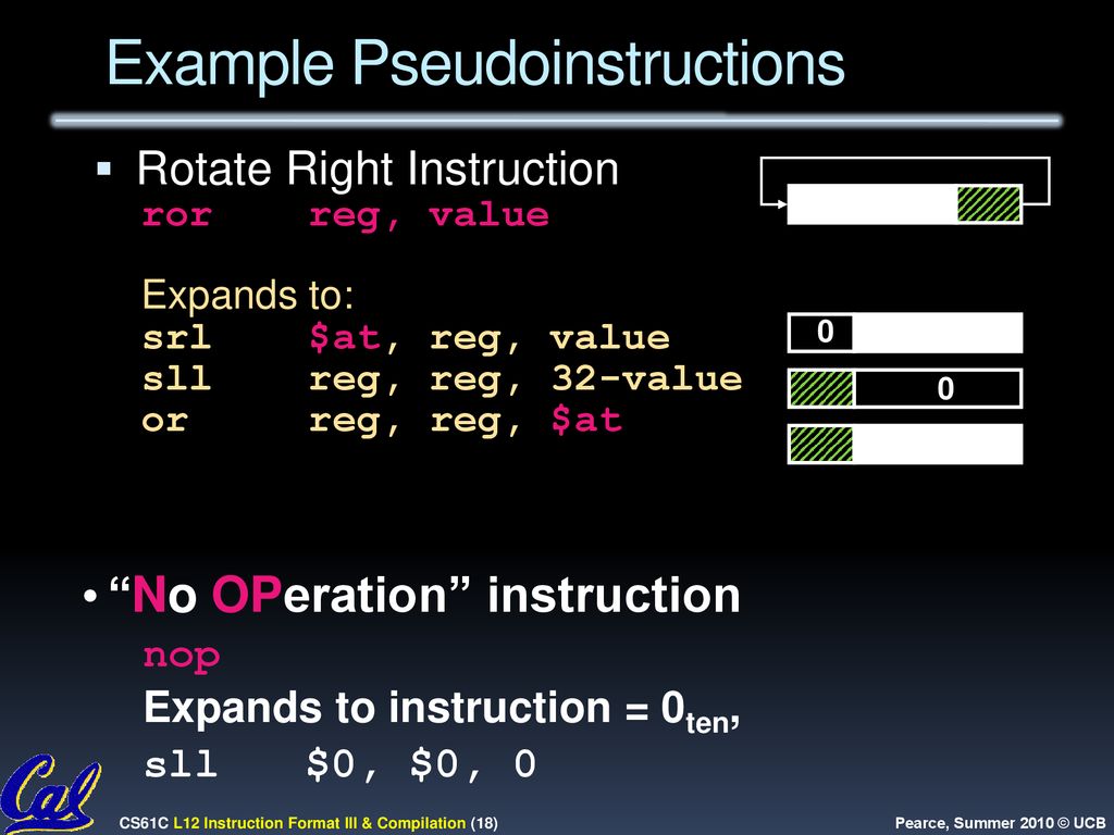 Example Pseudoinstructions