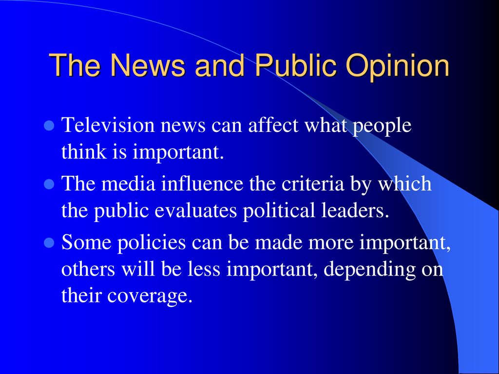 The Mass Media And The Political Agenda - Ppt Download