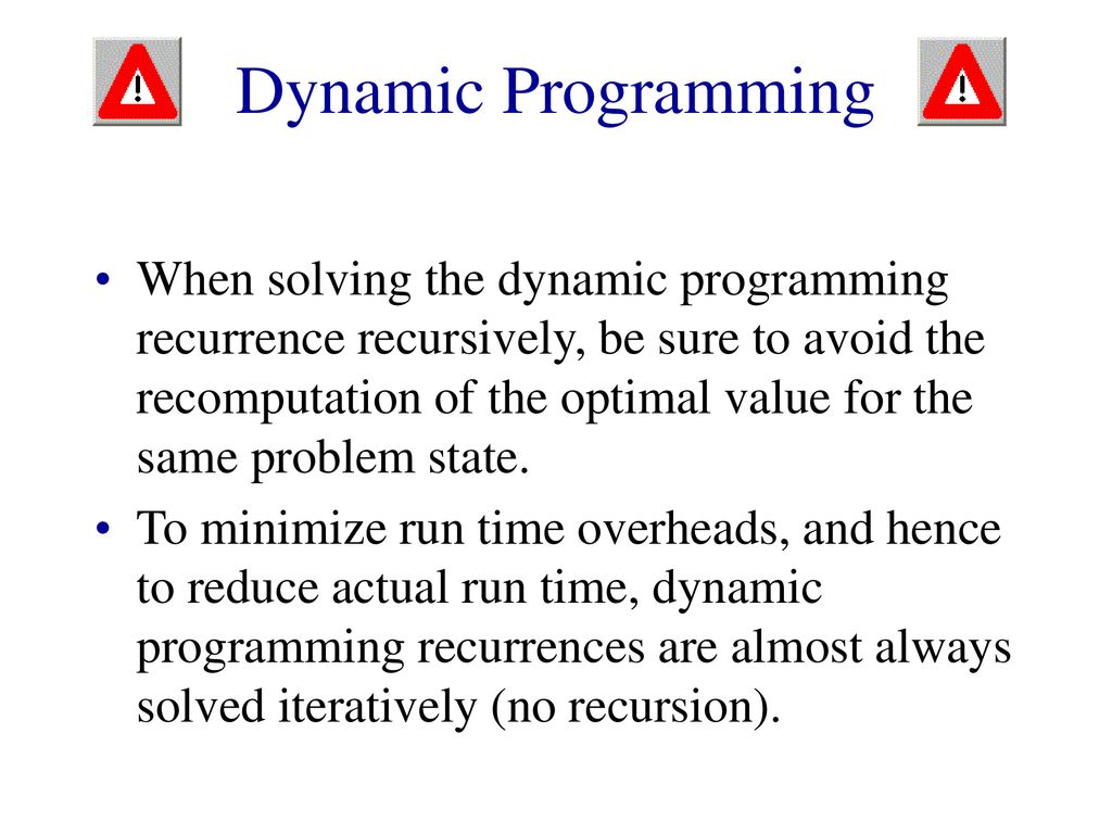Dynamic Programming Steps. - ppt download