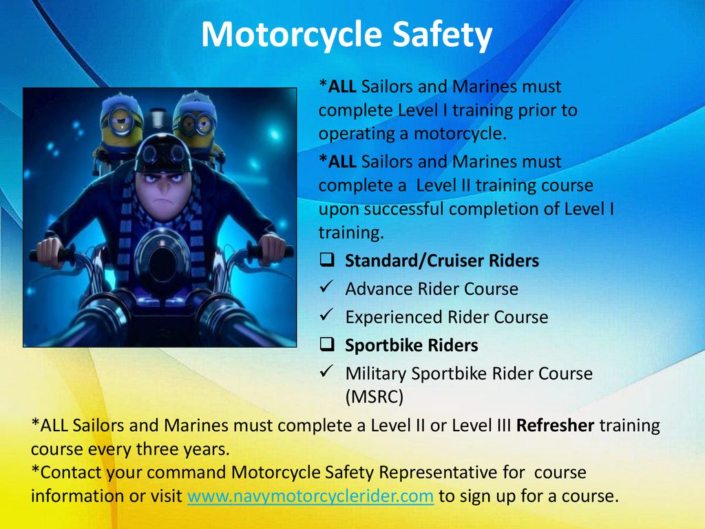navy motorcycle safety course
