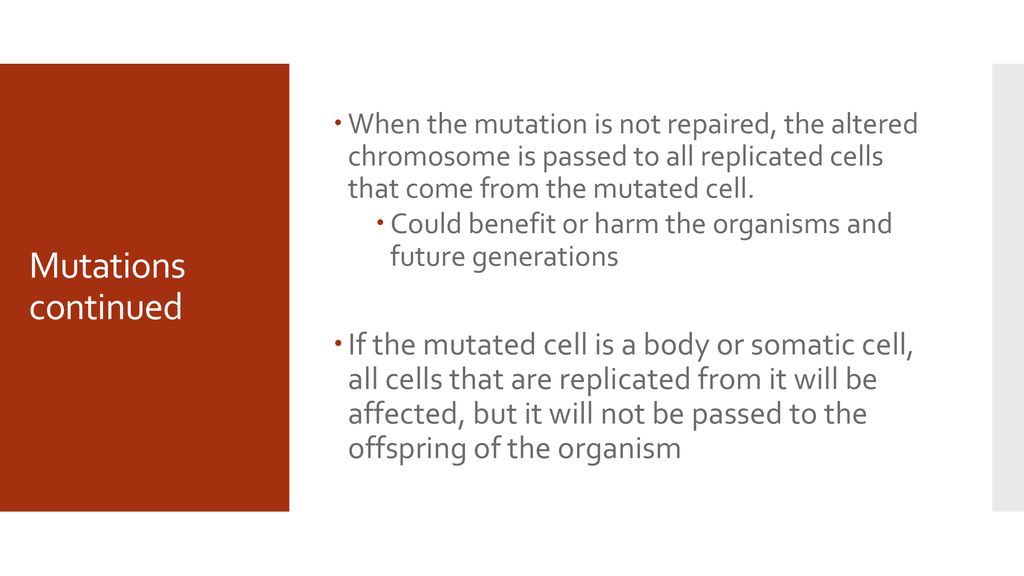 Mutations 7.L.4A.5 Construct scientific arguments using evidence to ... Biology Diagrams