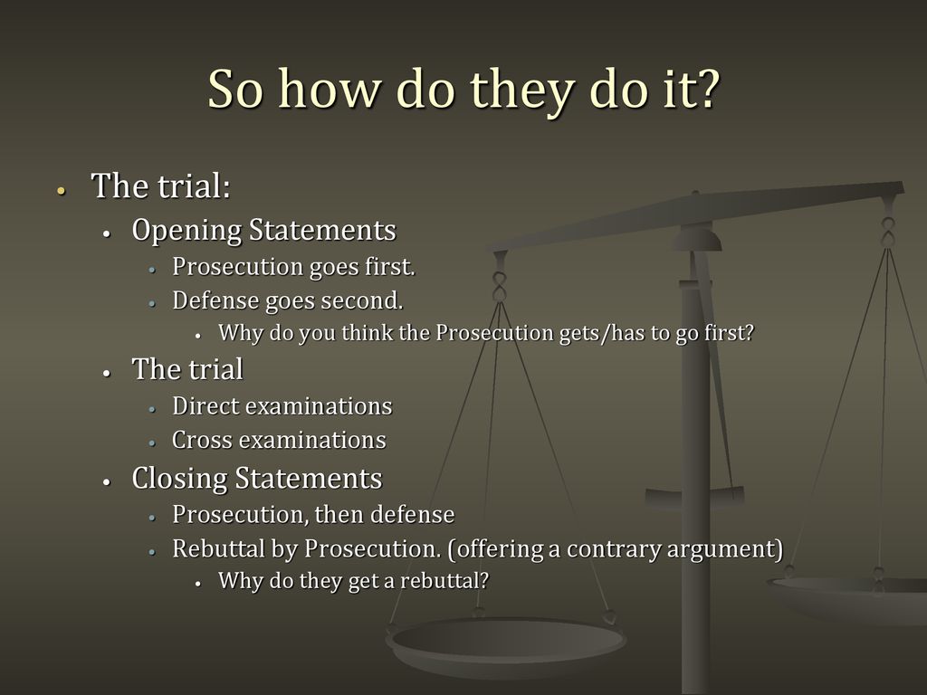 Mock Trial Procedures You and the Law. - ppt download