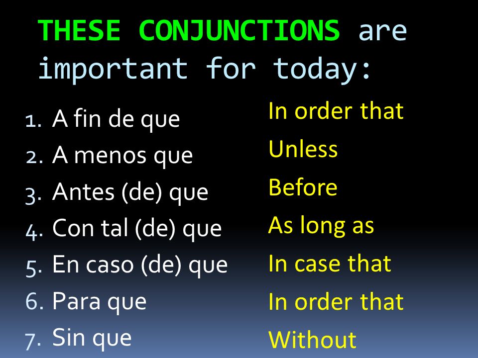 THESE CONJUNCTIONS are important for today: